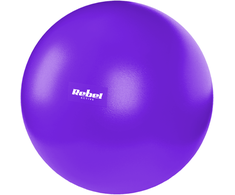 Mini mankštos kamuolys reabilitacijai Pilatesas, 25 cm, su rankine pompa, violetinė, REBEL ACTIVE