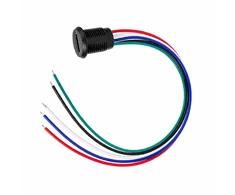 Mini USB moteriškas lizdas - 5+4 kontaktų - tiesus