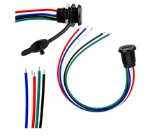 Mini USB moteriškas lizdas - 5+4 kontaktų - tiesus
