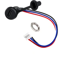 Mini USB moteriškas lizdas - 5+4 kontaktų - tiesus
