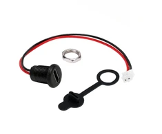 Mini USB moteriškas lizdas - 5+4 kontaktų - tiesus