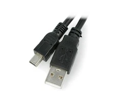 LANBERG CA-USBK-10CC-0003-BK Lanberg kabelis USB 2.0 mini AM-BM5P 30cm juodas