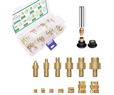 Mintion kaitinamųjų įdėklų antgaliai ir srieginiai įdėklai