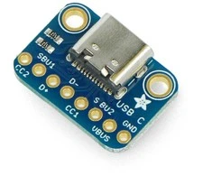 Modulis su C tipo USB lizdu, jungtis maketavimo plokštei, Adafruit 4090