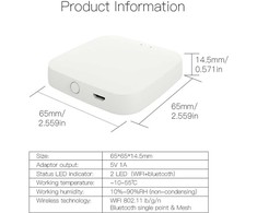 Moes Išmanių namų Bluetooth - Wi-Fi signalo stotelė, BRIDGE, MESH, TUYA / Smart Life