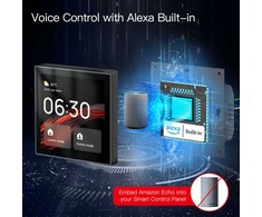 Moes Išmanių namų TUYA valdymo panelė, LCD, Wi-Fi, su ZigBee bridge, montuojama sienoje, juoda