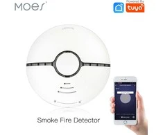 Moes WSS-S išmanusis bevielis wifi dūmų jutiklis, detektorius su sirena valdomas Tuya, Smart life