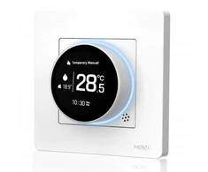 Moes Išmanus, sieninis termostatas grindų termo pavaroms su ratuku, baltas, ZigBee, TUYA