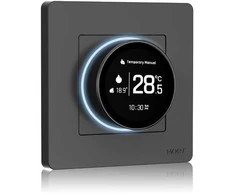 Moes Išmanus, sieninis termostatas grindų termo pavaroms su ratuku, tamsiai pilkas, ZigBee, TUYA