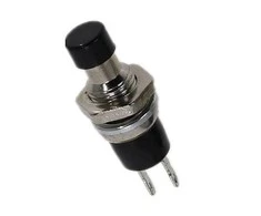 Oem Momentinis mygtukas PBS-110 - juodas - 250V-1A/125V-3A - 7mm - apvalus