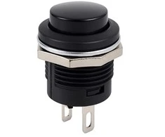 Oem Momentinis mygtukas R13-507 - žalias - 250V-3A - 16mm - monostabilus - apvalus