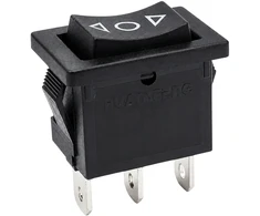 Momentinis svirtinis jungiklis - monostabilus KCD1- 21x15mm (ĮJUNGTA)-IŠJUNGTA-(ĮJUNGTA) 250V - 3 kontaktų