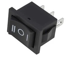 Oem Momentinis svirtinis jungiklis - monostabilus KCD1- 21x15mm (ĮJUNGTA)-IŠJUNGTA-(ĮJUNGTA) 250V - 3 kontaktų