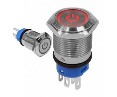 Monostabilus mygtukas, atsparus vandalizmui, LED, žalias, 16 mm, 220 V