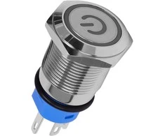 Monostabilus mygtukas, atsparus vandalizmui, LED, žalias, 16 mm, 220 V