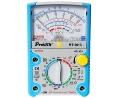Multimetras rodyklinis 0.1-1000V AC/DC, 0.05-250mA DC, su varžos ir talpos matavimu, tranzistorių, diodų, grandinės testavimu, Pro'sKit