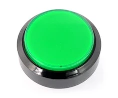 Oem Mygtukas 6cm - žalias - žemo profilio