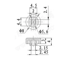 Oem Mygtukas ant jungiklio Mikrostyk TACT 6x6x7.3mm - Micro-switch - 10 vnt