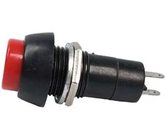 Mygtukas PBS-11A - 250V 1A - bistabilus - apvalus - raudonas