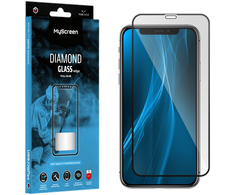 MyScreen DIAMOND GLASS LITE edge FULL GLUE juodas apsauginis stiklas Apple iPhone XR/11