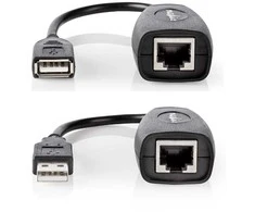 Nedis Ilgiklis USB A kištukas - USB A lizdas per UTP kabelį (iki 50m) USB1.1