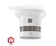 Nedis Išmanusis ZigBee TUYA dūmų jutiklis su sirena 85dB, CR123A, baltas