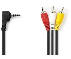 Nedis Kabelis 3xRCA - 3.5mm 4pin kištukai 2.0m