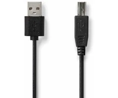 Nedis Kabelis spausdintuvui USB 2.0 A kištukas - USB B kištukas 480Mbps 2m, juodas