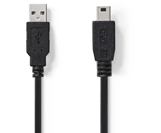 Nedis Kabelis USB2.0 A kištukas - mini USB B kištukas 2.0m juodas