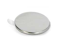 Calamit Neodimio magnetas su lipniu sluoksniu N35/Ni 15x1.2 mm - 10 vnt