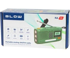 Nešiojamas analoginis AM/FM radijas BLOW RA13 solar