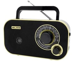 Nešiojamasis analoginis AM/FM radijas BLOW RA12 juodos ir auksinės spalvos