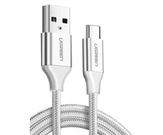 Nikeliu dengtas USB-C kabelis QC3.0 UGREEN 2m