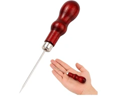 Odinė yla – kriaušės formos – 14.5 cm – apmušalams – medine rankena