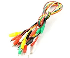 Odseven Maži krokodilo spaustukų 22AWG laidai - 40cm - x12