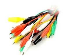 Odseven Maži krokodilo spaustukų 22AWG laidai - 40cm - x12