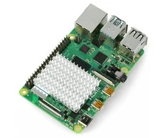 Odseven Radiatorius 40x30x5mm Raspberry Pi 4 40x30x5mm - sidabrinis