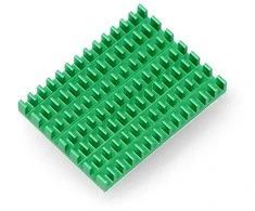 Odseven Radiatorius 40x30x5mm skirtas Raspberry Pi 4 su termolaidžia juosta - žalias