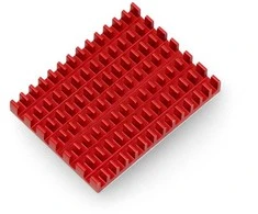 Odseven Radiatorius 40x30x5mm skirtas Raspberry Pi 4 su termolaidžia juosta - raudonas