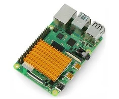 Odseven Radiatorius 40x30x5mm skirtas Raspberry Pi 4 su termolaidžia juosta - auksinis