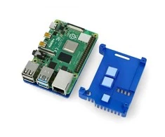 Odseven Raspberry Pi 4B aliumininis radiatorius - dėžutė mėlynos spalvos