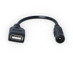 Oem Adapterio lizdas DC 5.5x2.1mm - USB A lizdas