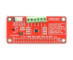 Oem ADC 16 bitų keitiklis - 4 kanalų ADS1115 - Raspberry Pi