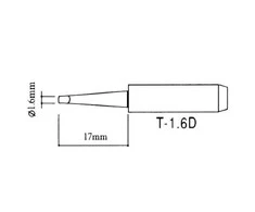 Oem Antgalis litavimo stotelei - serija Juodas tipas 900M T-1.6D HQ