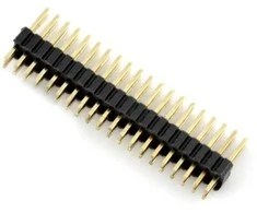 Oem Auksiniai kaiščiai 2x20 tiesūs, rastras 2.54mm