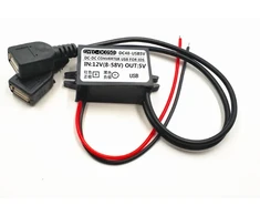 Oem DC/DC įtampos keitiklis iš 12V į 5V 3A su 2xUSB (STEP DOWN)