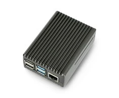 Oem Dėklas skirtas Raspberry Pi 4B - su išpjovomis - aliuminis - grafitas