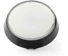 Oem Didelis mygtukas 6cm - baltas - pasviręs