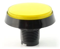Oem Didelis mygtukas 6cm - geltonas - pasviręs