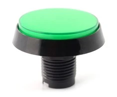 Oem Didelis mygtukas 6cm - žalias - pasviręs